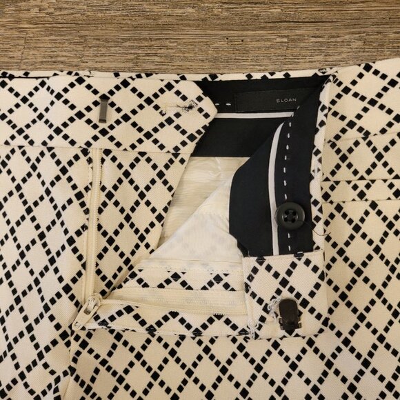 BANANA REPUBLIC | Sloan Pant White Patterned | Sz. 2 - Picture 5 of 9